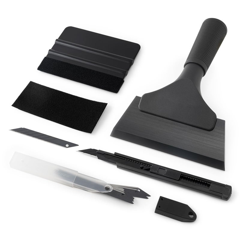 Gomake Vinyl Wrap Tool Set Window Tint Kit Window Tint Tools Small Rubber Squeegee  Car Window Tint Application Kit Vinyl Wrap Tools Felt Squeegee for Car Wrapping Window Cleaning - Image 1